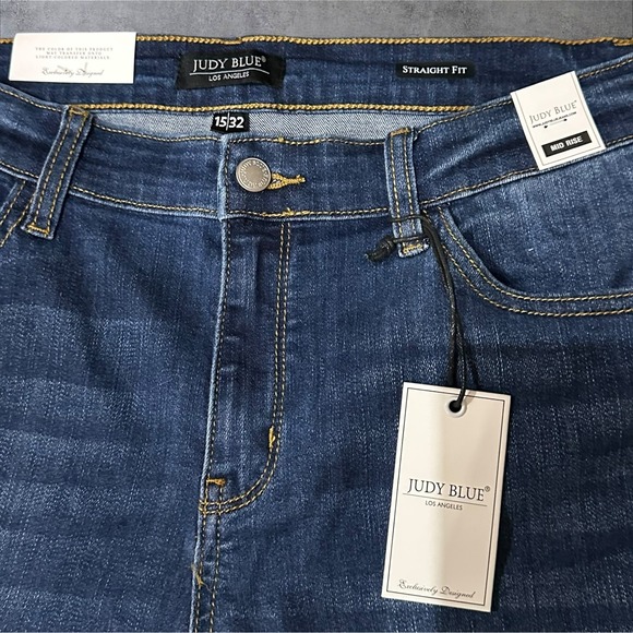 Judy Blue Women's Jeans Size 15 Mid Rise Straight Leg Medium Wash NWT Stretch - Picture 8 of 11